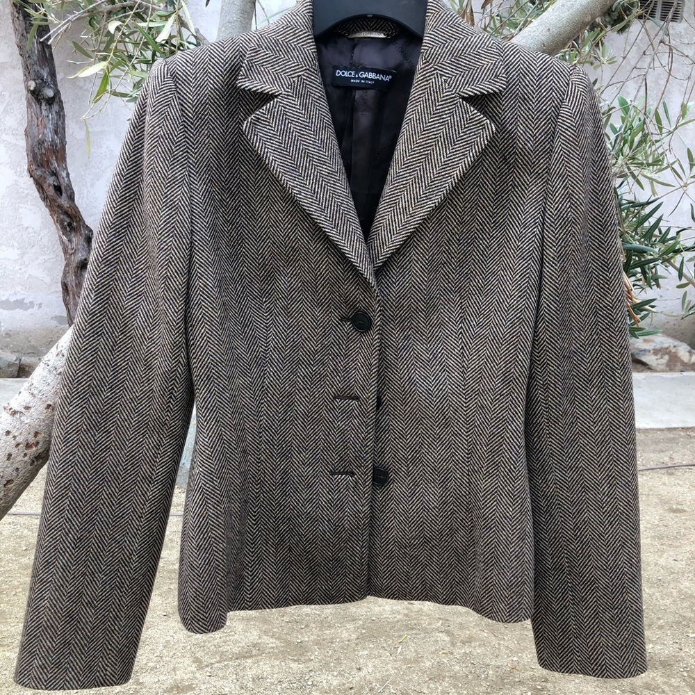 Dolce Gabbana 🇮🇹 Tweed Sport Coat, Sz 44 or 8